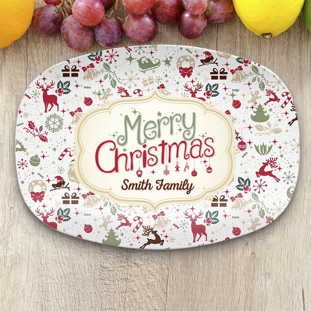 Personalised Family Platter Home Decor For Christmas Day