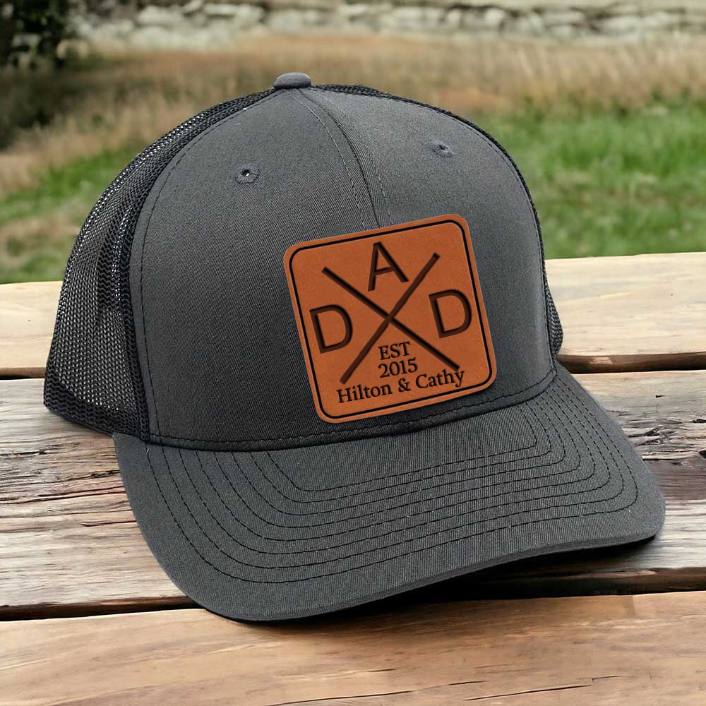 Personalised Dad Patch Hat with Kids Names For Father's Day Gift