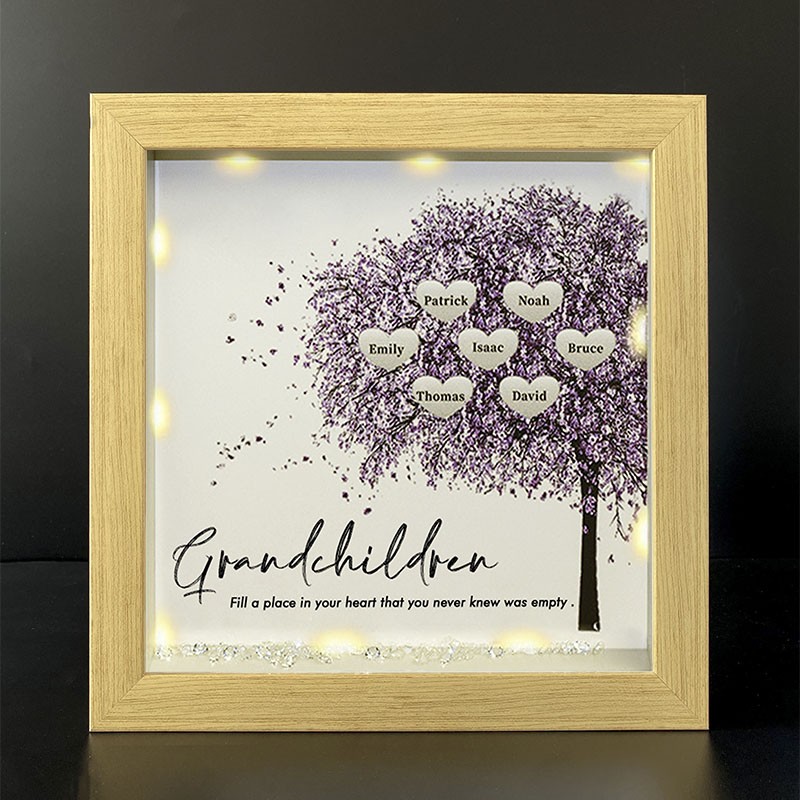 Personalised Family Tree Grandchildren Name Frame Home Decor For Grandma