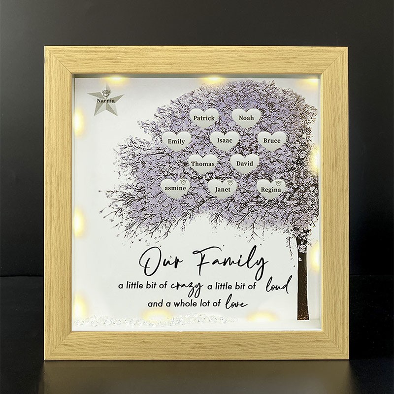 Personalised Family Tree Name Frame Home Decor For Mother's Day Christmas