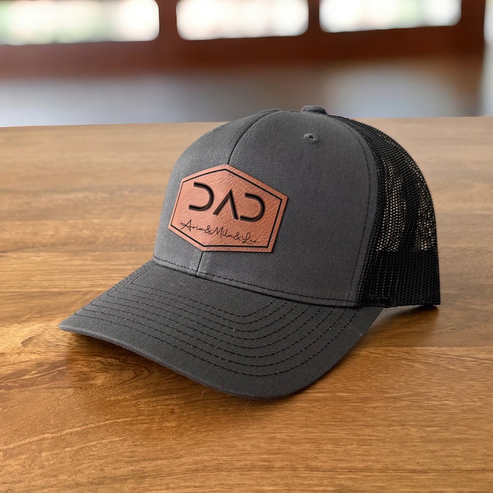 Personalised Dad Patch Hat with Custom Kids Names For Gift Ideas