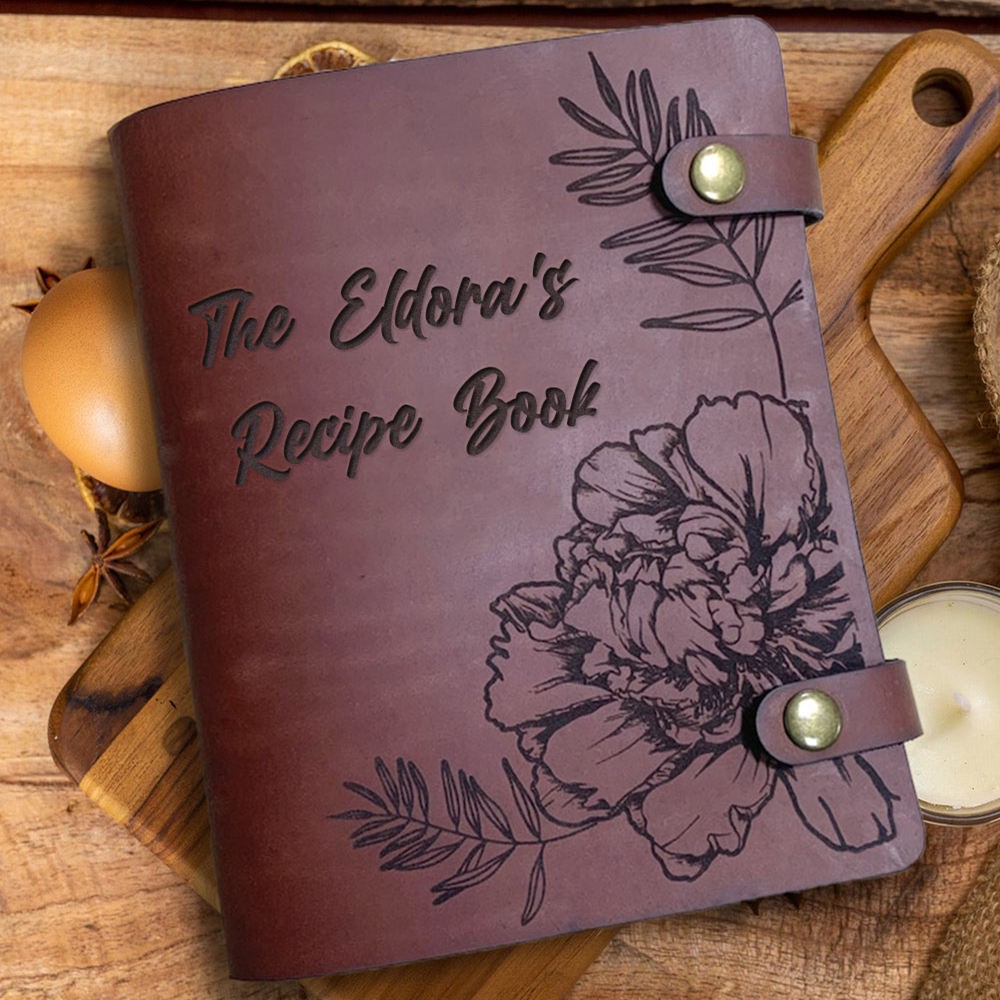 Personalised Family Heirloom Leather Recipe Cook Book For Mom Grandma Christmas Anniversary Gift Ideas