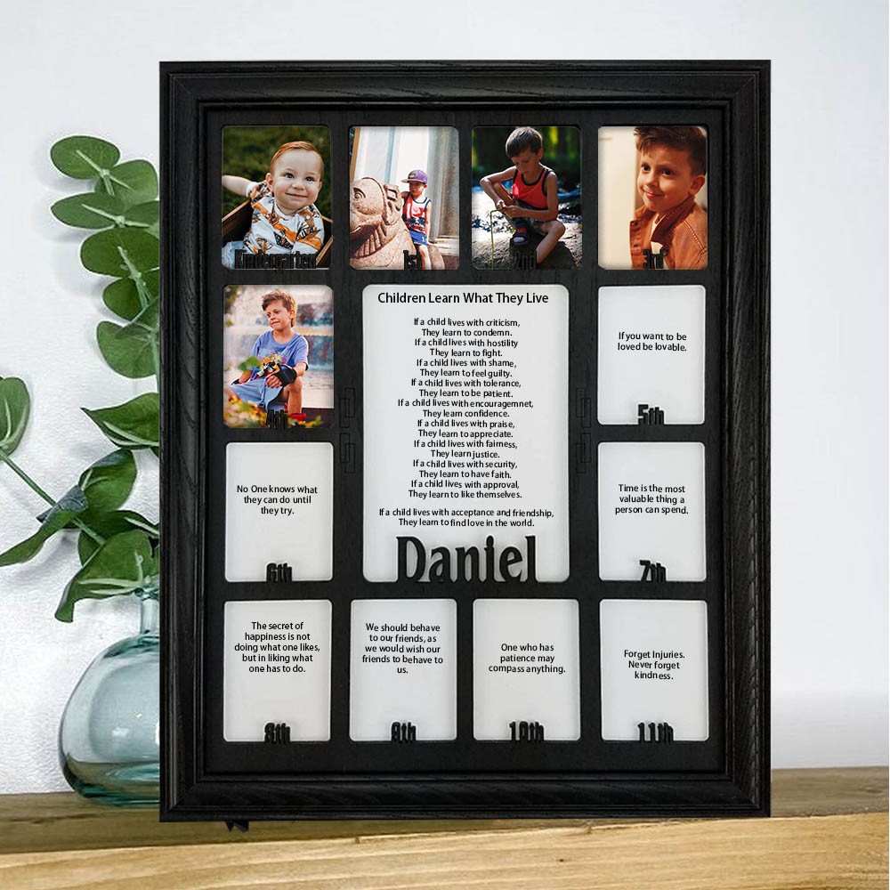 Personalised 3D K-12 School Years Picture Frame Display Board Graduation Gifts