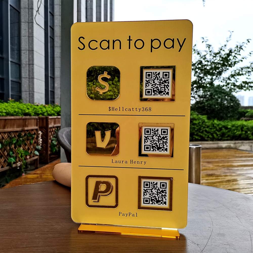Personalised Multi QR Code Business Social Media Sign