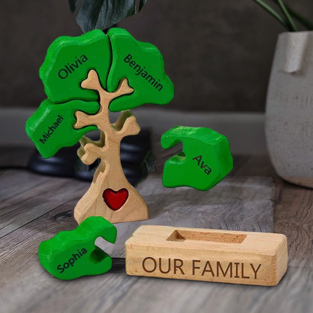 Personalised Wooden Tree Family Puzzle Home Decor Keepsake Gift For Christmas