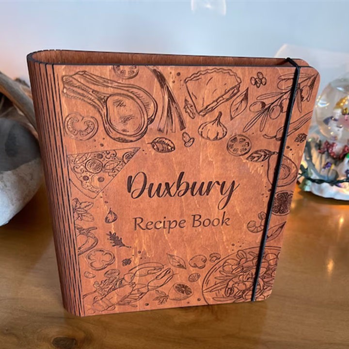 Custom Family Wood Recipe Book For Mum Grandma Christmas Day Gift Ideas