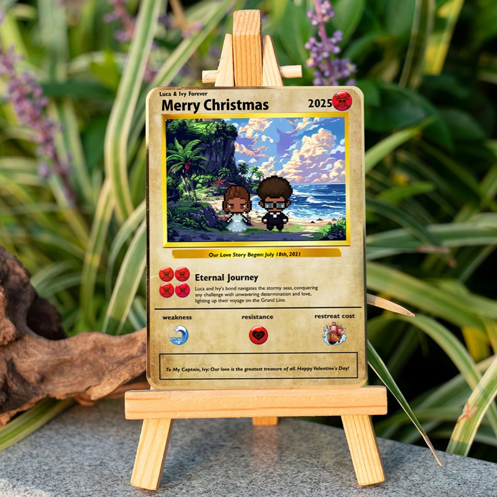 Build Your Own Love Story Valentine's Day Christmas Metal Card