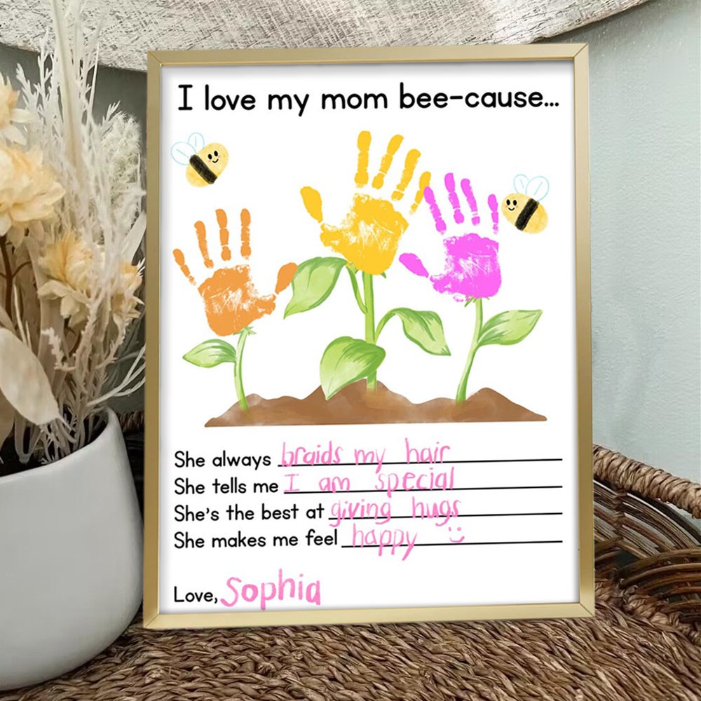 Personalised Mother's Day Garden Printable Kids' DIY Handprint Keepsake From Kids
