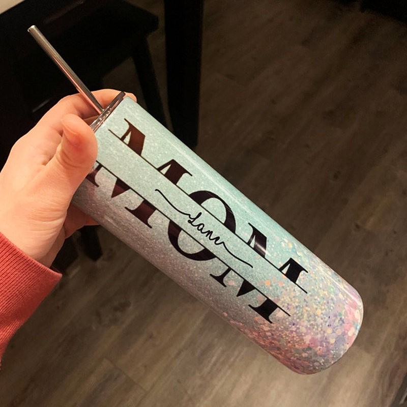 Personalised Mum Tumbler With Kids Name For Mother's Day Gift Ideas