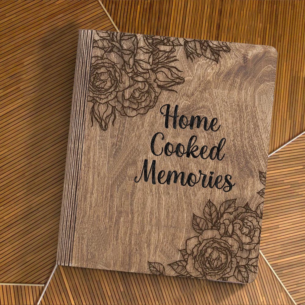 Custom Family Wooden Recipe Book For Christmas Day Gift Ideas