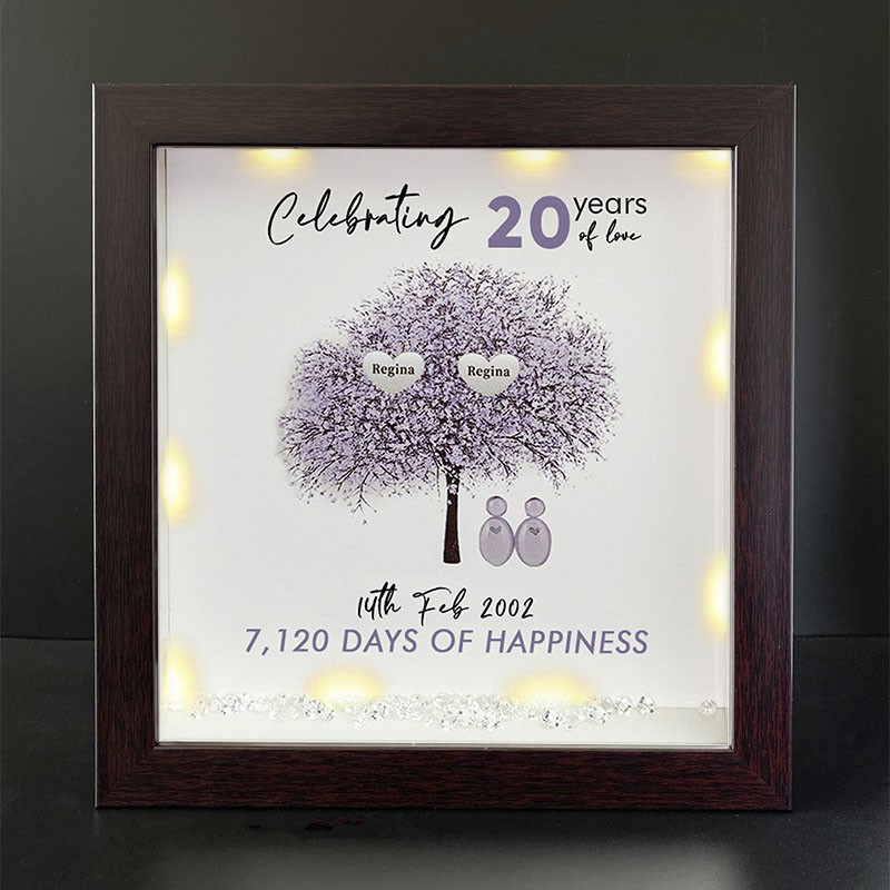 Personalised Family Tree Name Red Oak Frame Home Decor Celebrating Day Anniversary