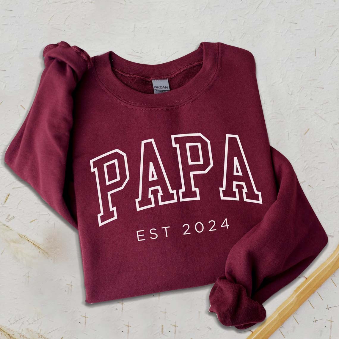 Custom Papa Sweatshirt Hoodie with Kids Names For Father's Day Gift Ideas