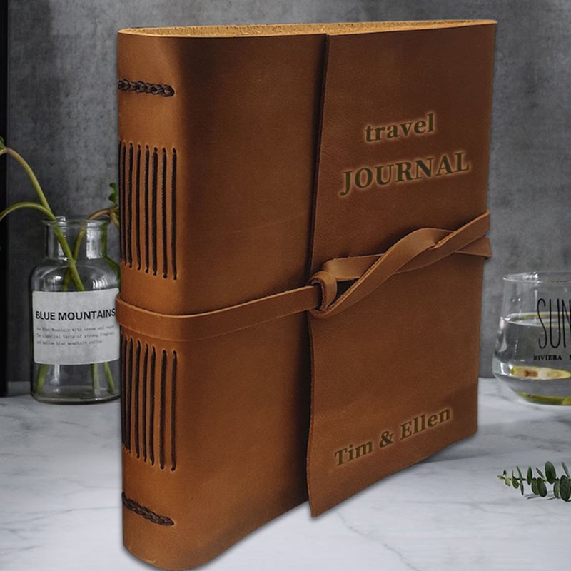 Personalised Leather Photo Scrapbook Album For Valentine's Day Anniversary Wedding Gift Ideas