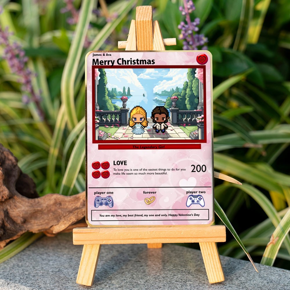 Build Your Own Love Story Valentine's Day Christmas Metal Card
