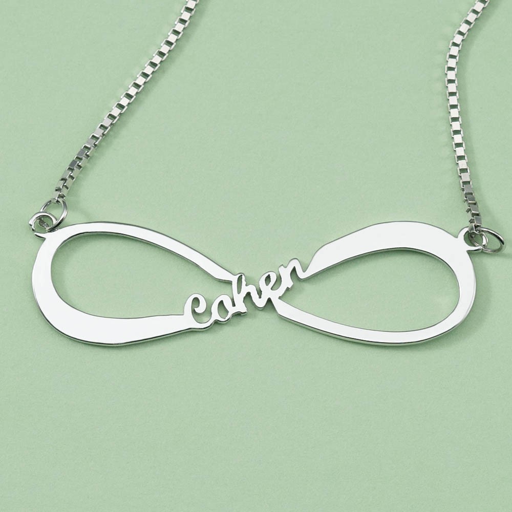 Personalised Infinity Name Necklace with 1-8 Names