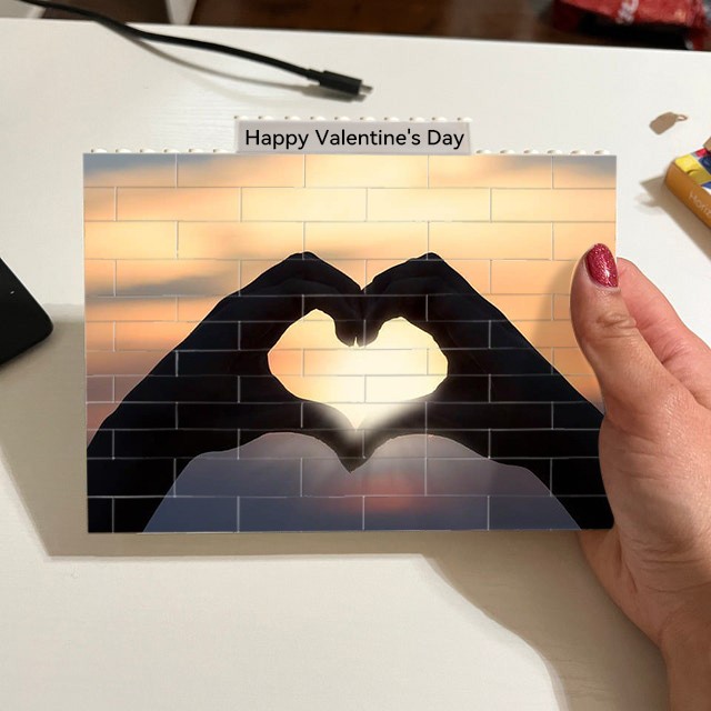 Personalised Photo Block Puzzle Building Brick Anniversary Valentine's Day Gift Ideas