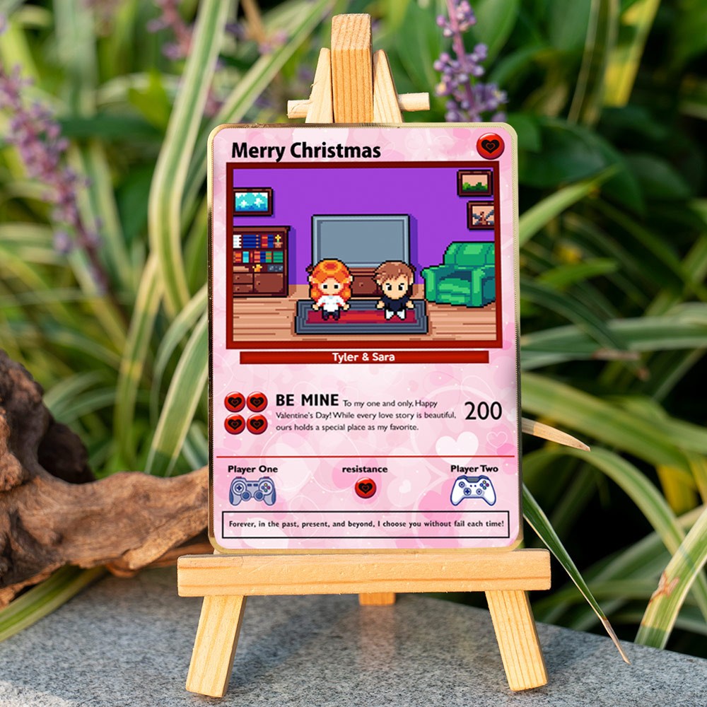 Build Your Own Love Story Valentine's Day Christmas Metal Card