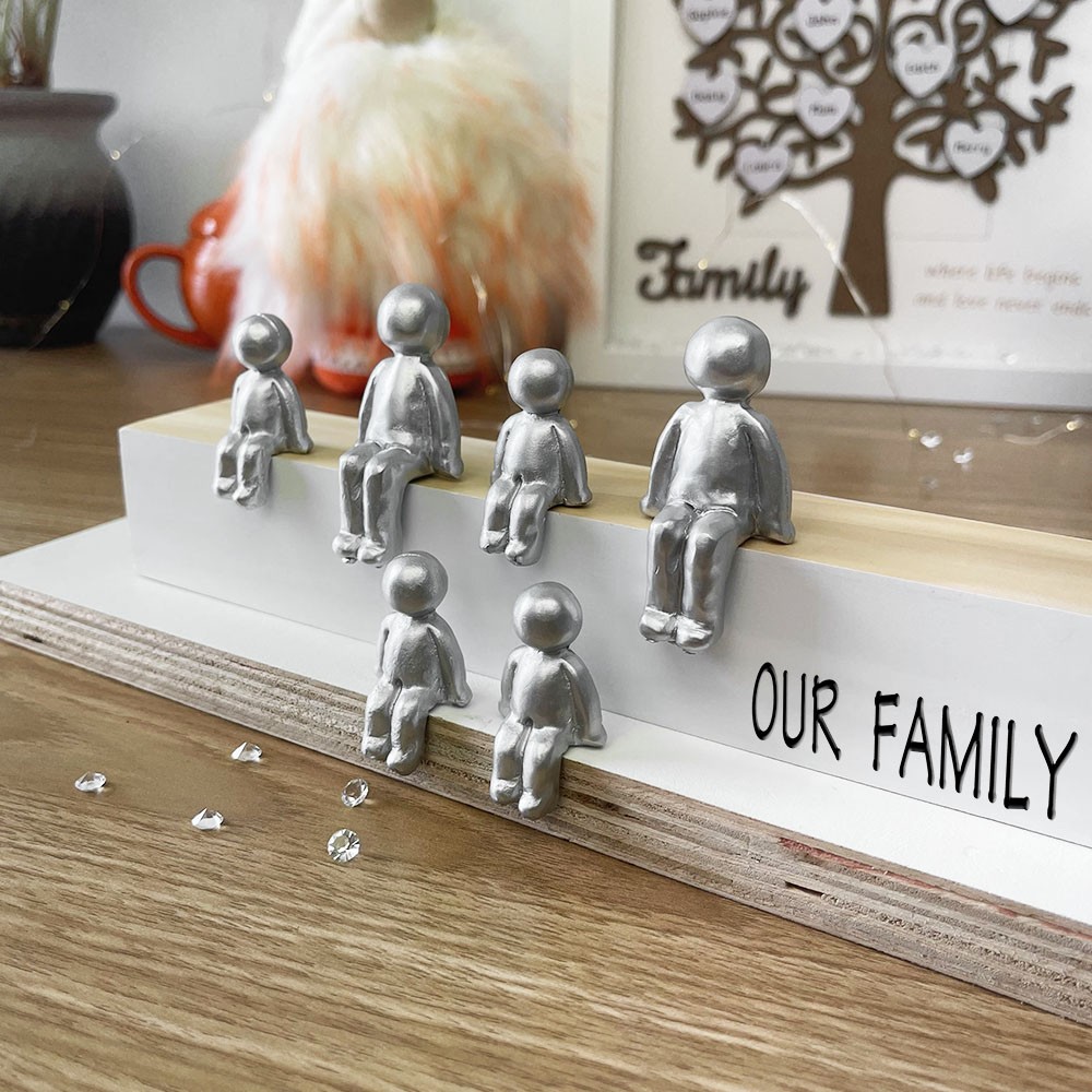 We Made a Family Personalised Sculpture Figurines Anniversary Christmas Gift