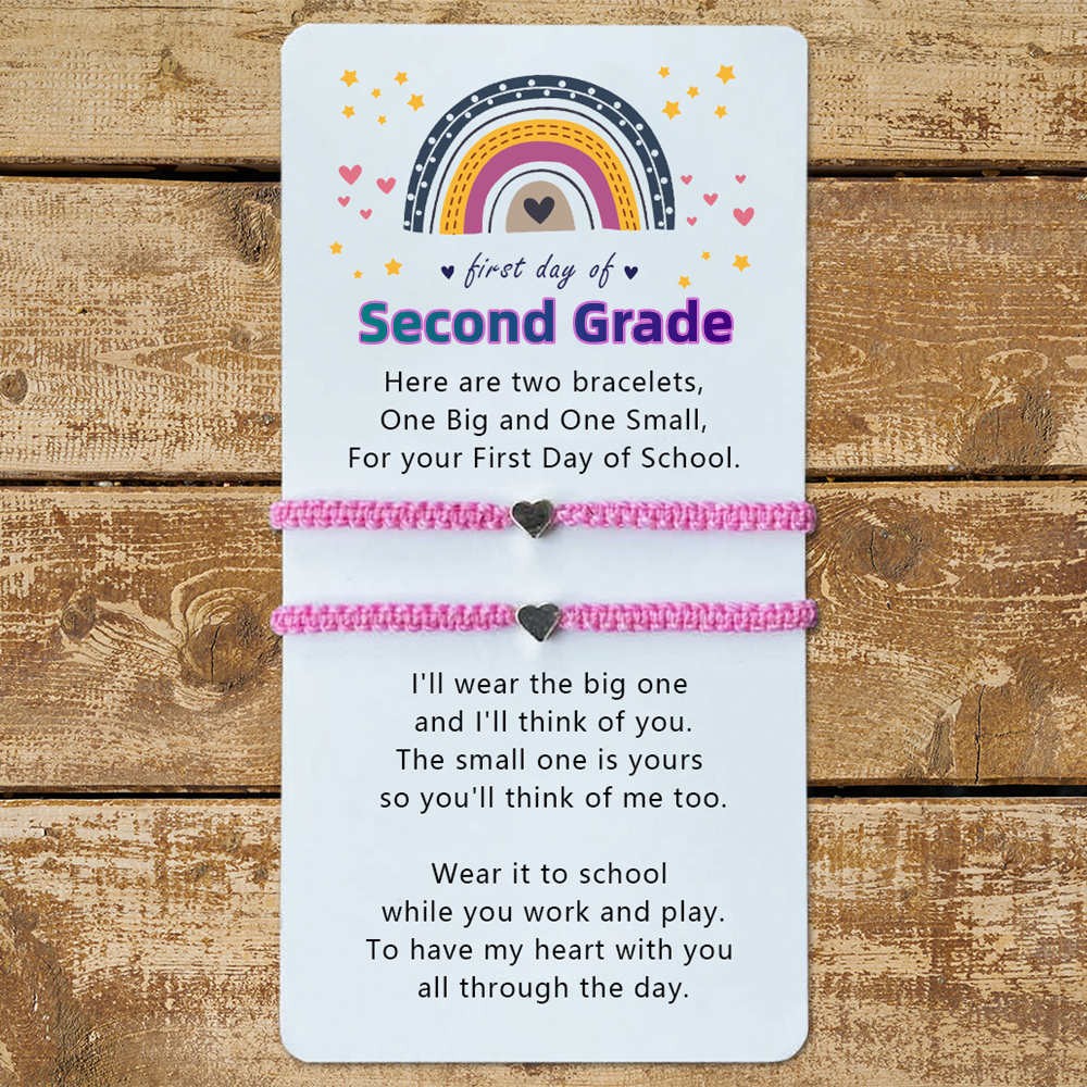 First Day of Second Grade Back to School Bracelets Mummy and Me Gifts