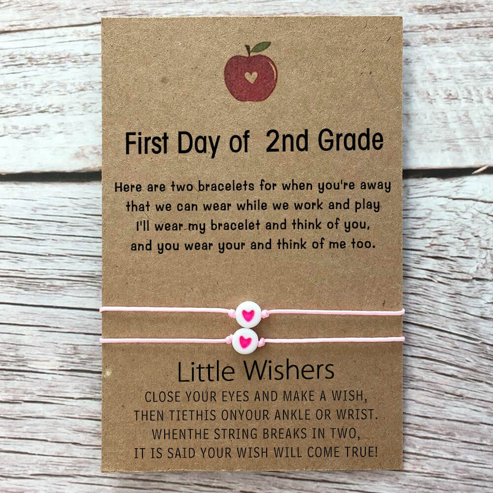 First Day of 2nd Grade Back to School Mummy and Me Bracelets