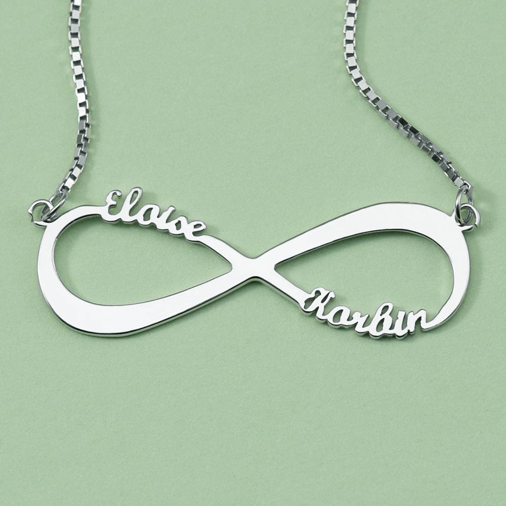 Personalised Infinity Name Necklace with 1-8 Names