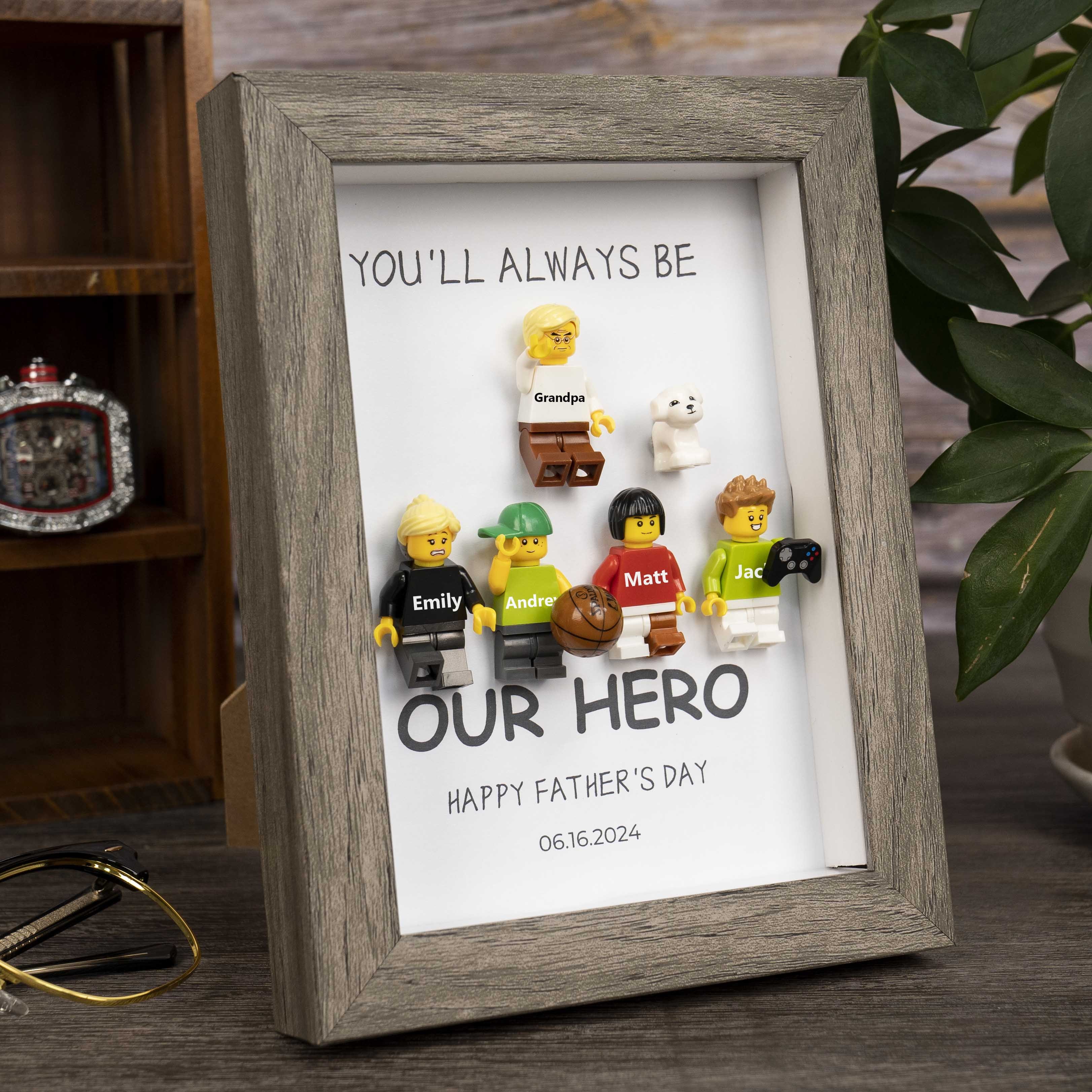 Personalised Tiny Name Figure With Frame For Father's Day Gift Ideas