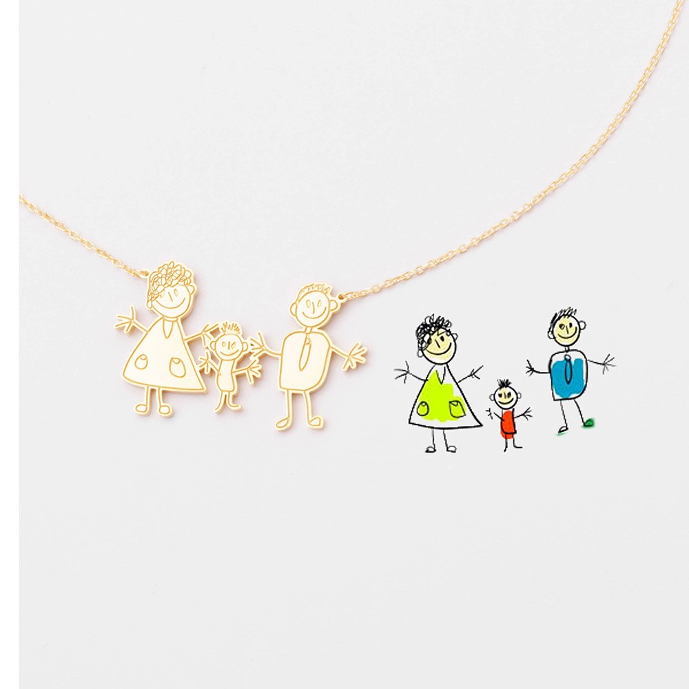 Kids' Drawing Necklaces - Special Jewelry For Mums