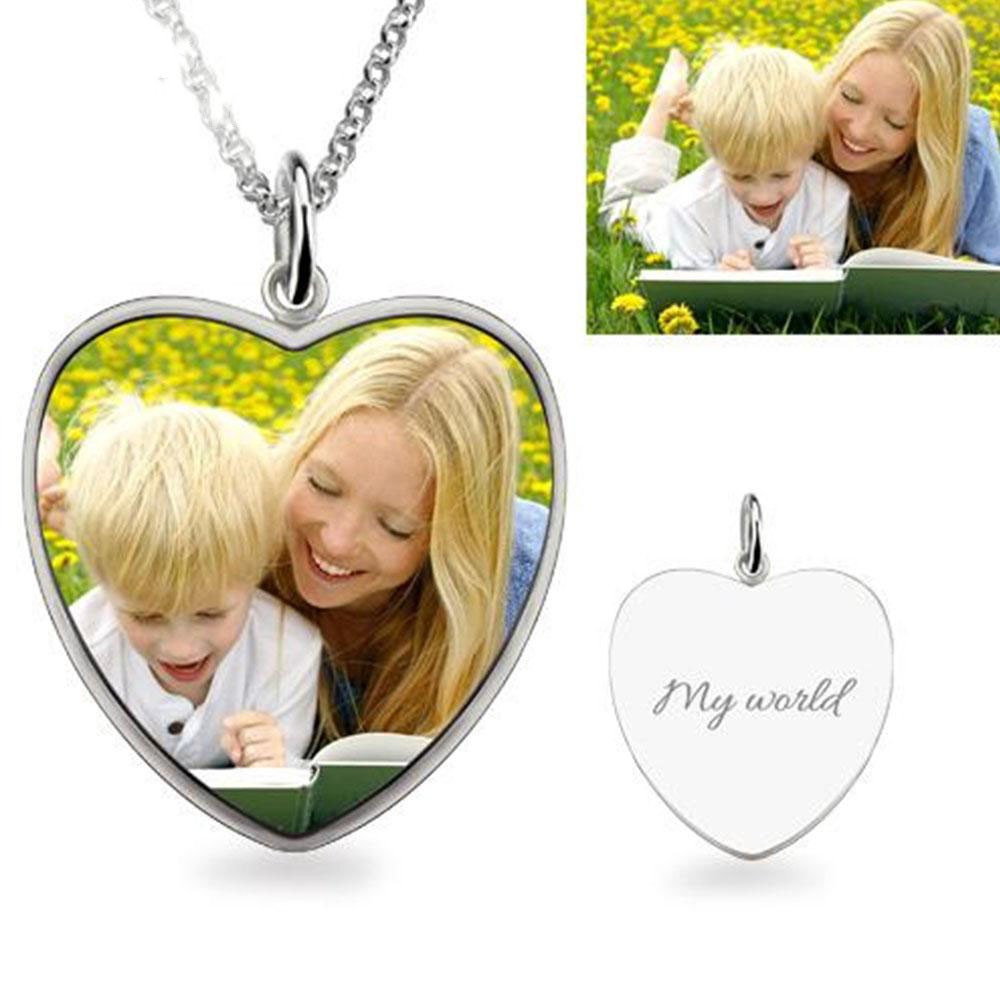 Heart Personalized Engravable Photo Necklace