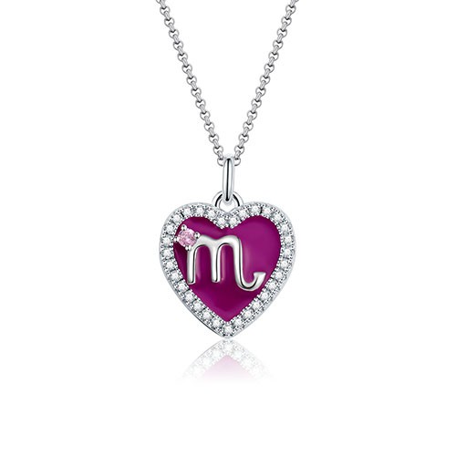 Scorpio - Personalised Heart Photo  Necklace