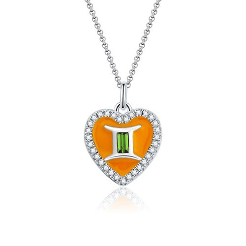 Gemini - Personalised Heart Photo  Necklace