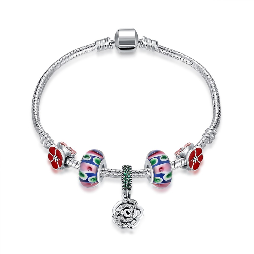 Colorful Flowers Murano Glass