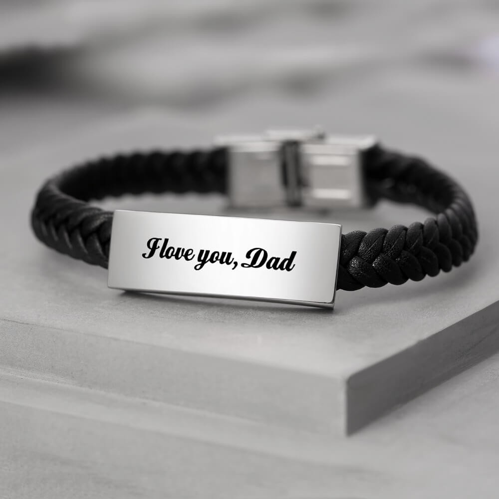 Mens Personalised Engraved Name Bracelet