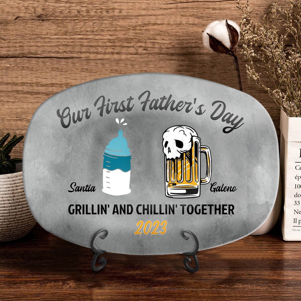 Personalised Our First Father's Day Together Platter For Dad Gift Ideas