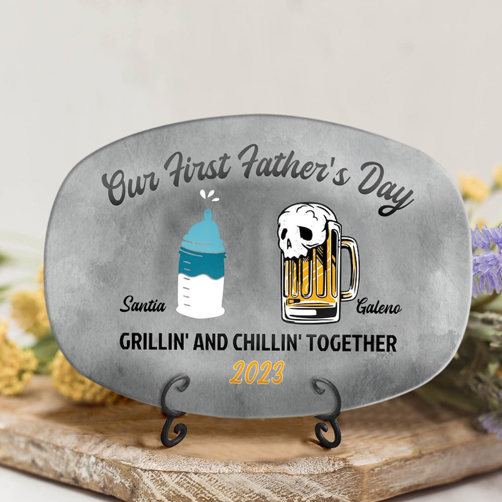Personalised Our First Father's Day Together Platter For Dad Gift Ideas