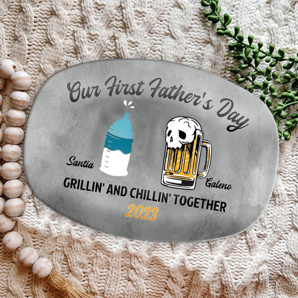 Personalised Our First Father's Day Together Platter For Dad Gift Ideas