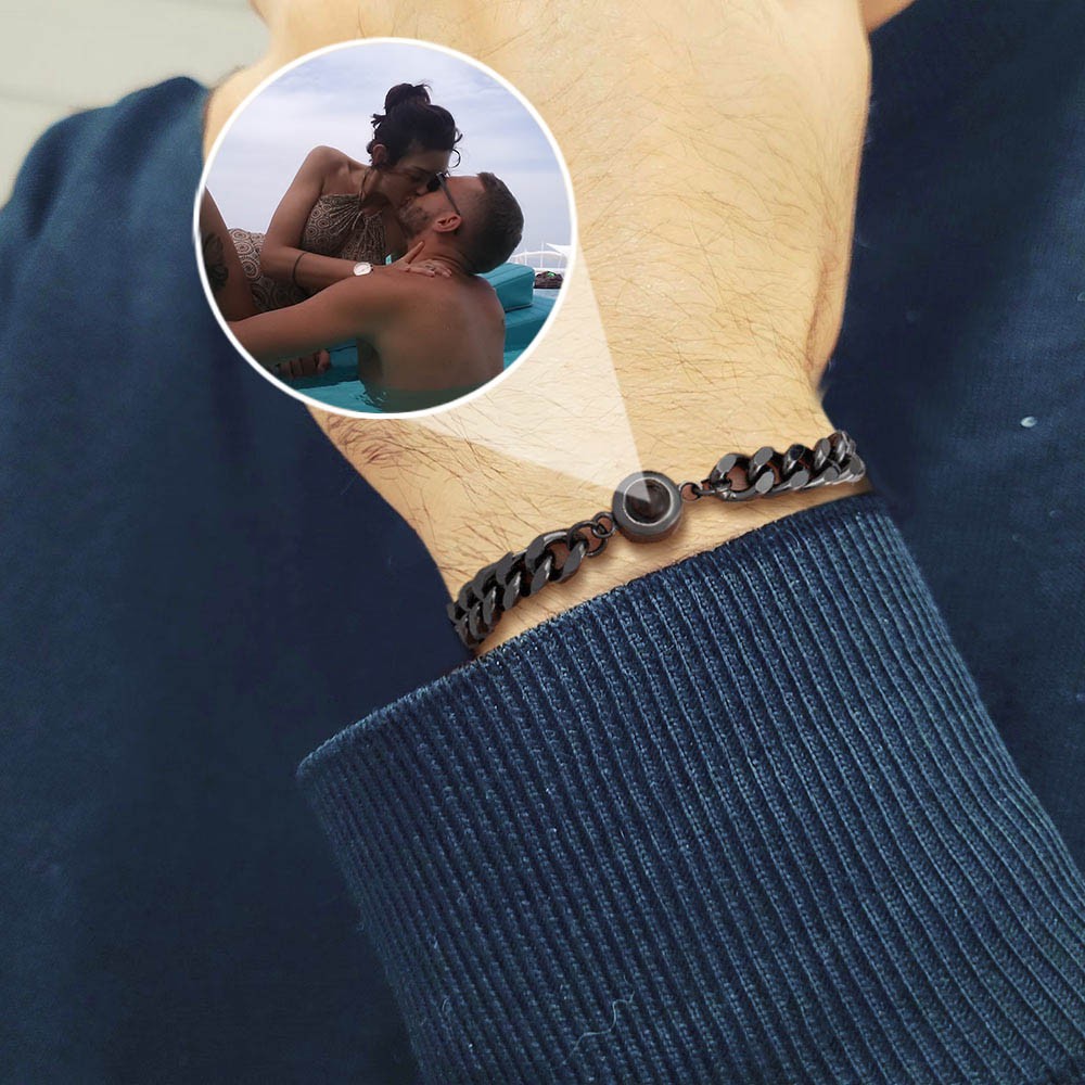 Personalised Memorial Photo Projection Bracelet Gift Ideas For Her and Him Anniversary
