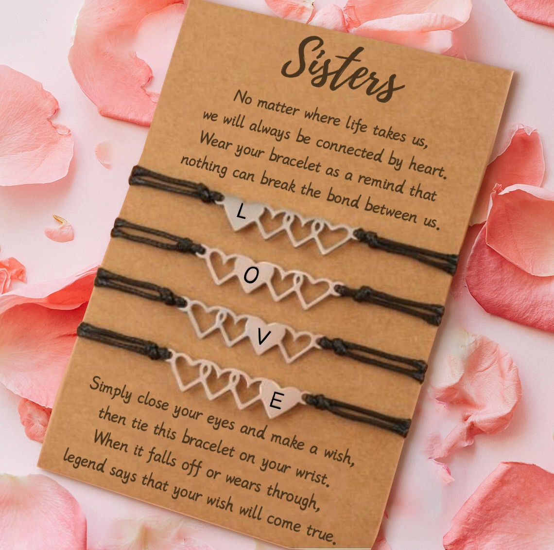 Personalised Best Friend Sister Friendship Bracelets For 4