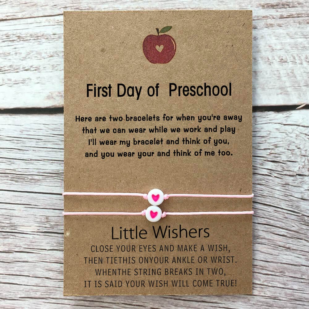 First Day of Preschool Back to School Mummy and Me Bracelets