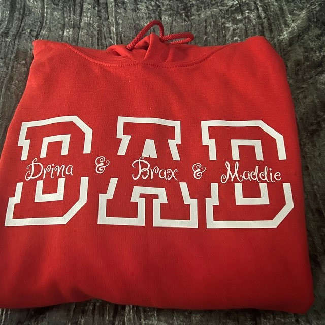 Custom Dad Sweatshirt Hoodie with Kids Names For Father's Day Gift Ideas