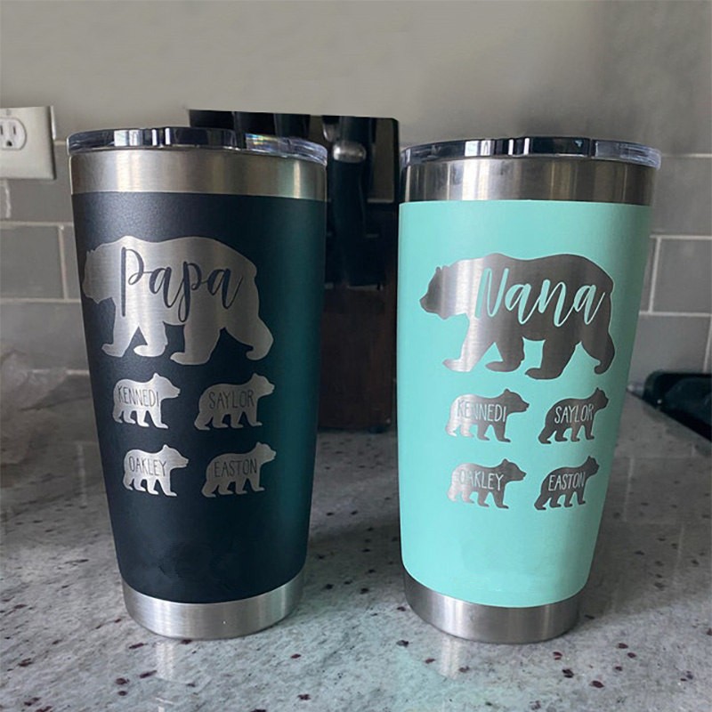 Personalised Mum Tumbler Mama Bear and Cubs For Mother's Day Christmas Birthday