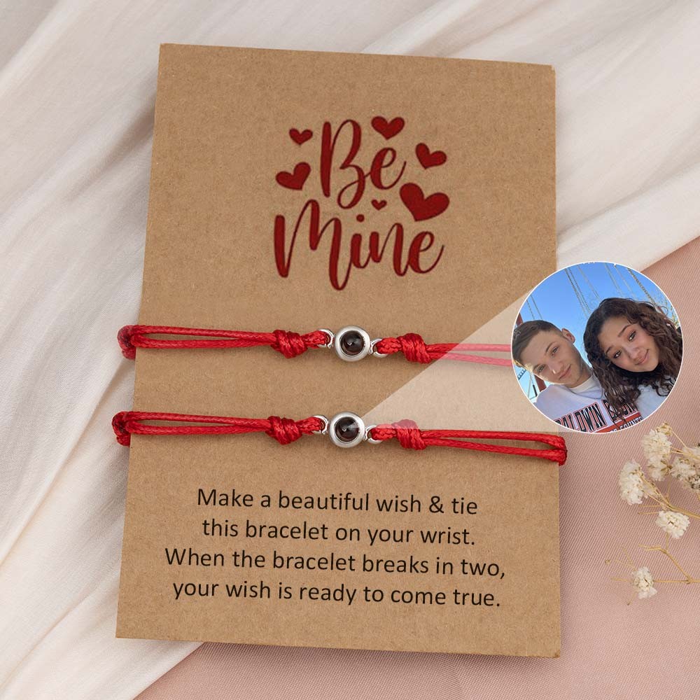 Personalised Photo Projection Bracelet For Couple Wife Christmas Valentine's Day Gift