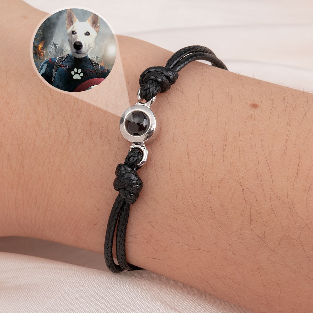 Personalised Memorial Photo Projection Bracelet For Pet Lovers