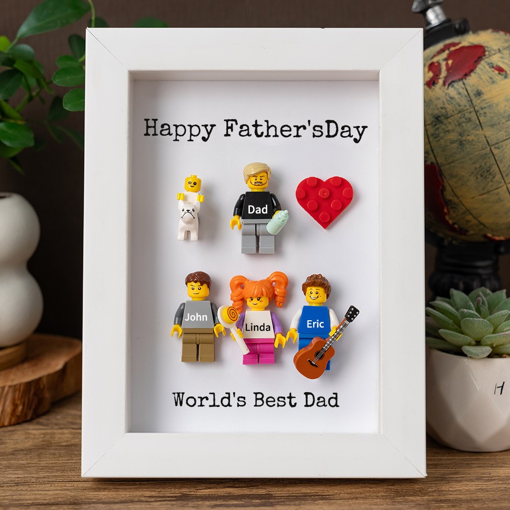 Personalised Tiny Figure With Frame For Dad Father's Day Gift Ideas