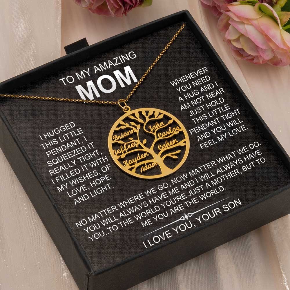 To My Amazing Mum Family Tree Necklace From Daughter Son Gift Ideas For Mother's Day