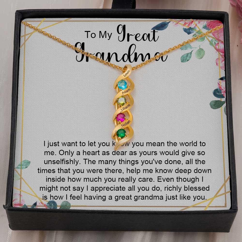 Personalised To My Grandma Necklace From Grandkids Gift Ideas For Grandma Mother's Day