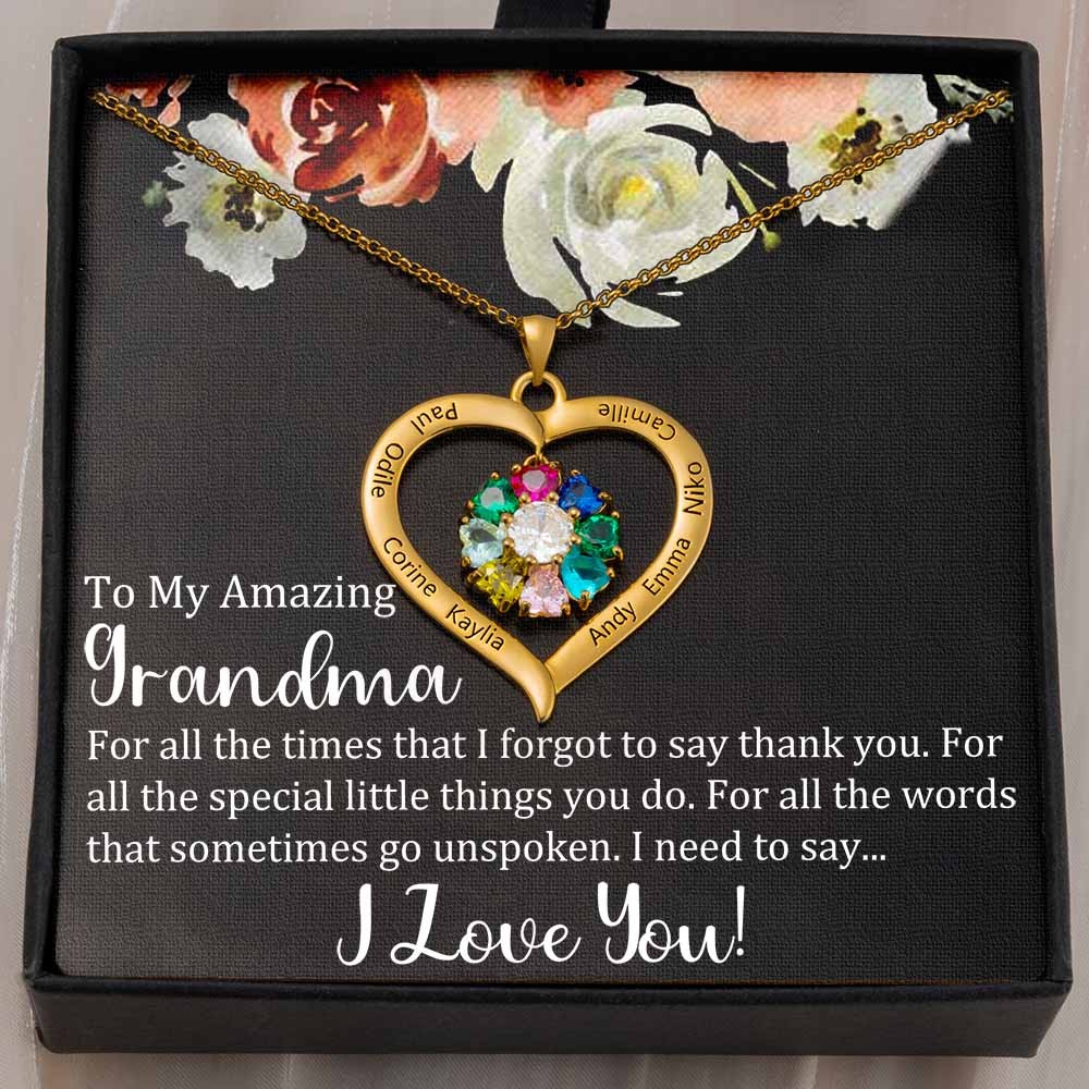 Personalised To My Amazing Grandma Necklace Gift Ideas For Grandma Mother's Day Birthday