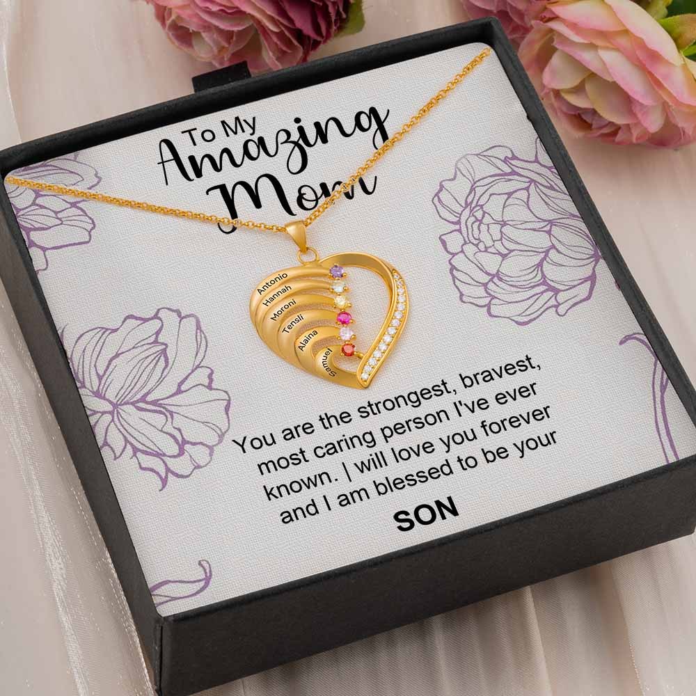To My Amazing Mum Necklace Gift Ideas From Son For Mother's Day Birthday