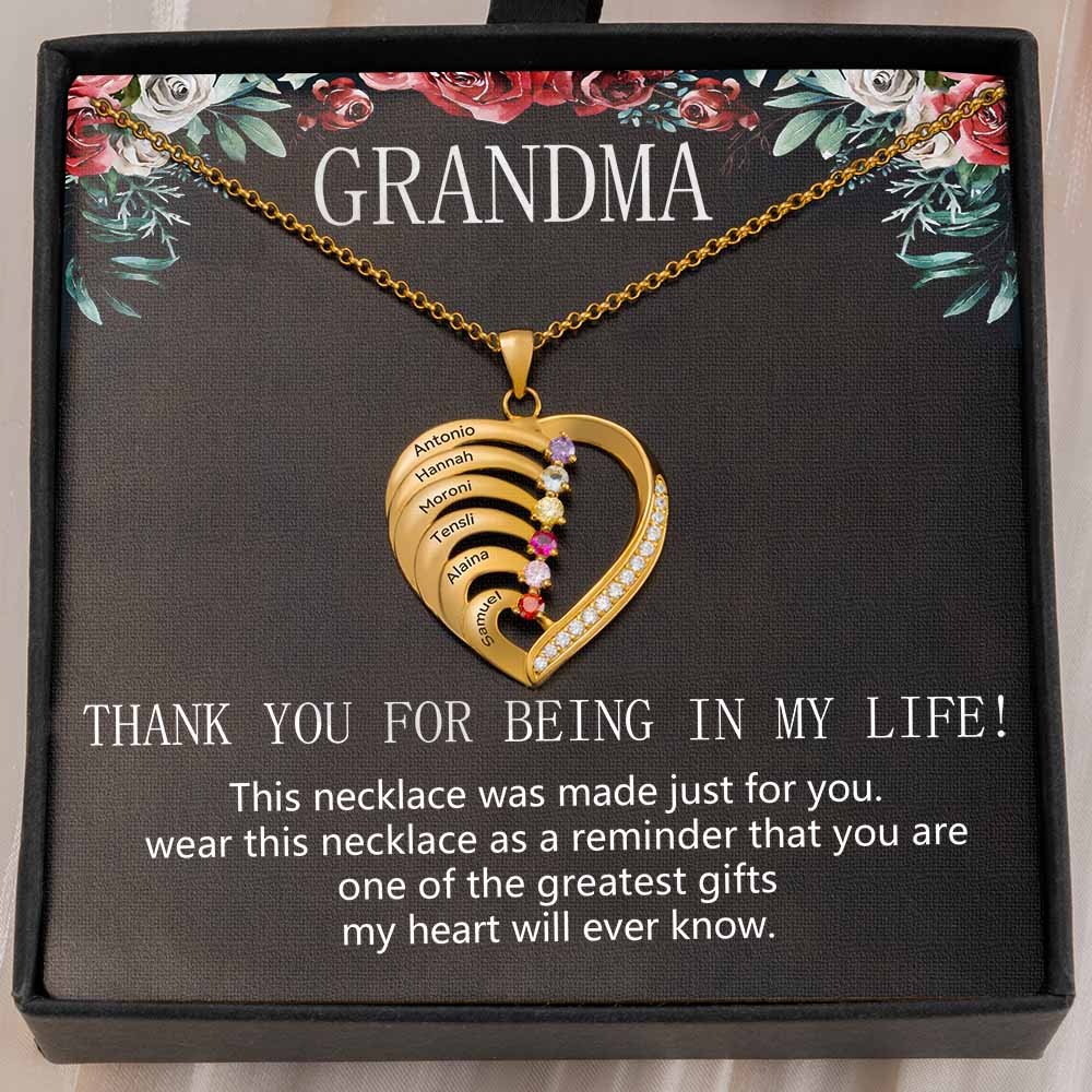 Personalised To My Grandma Necklace From Grandkids Gift Ideas For Grandma Mother's Day Birthday