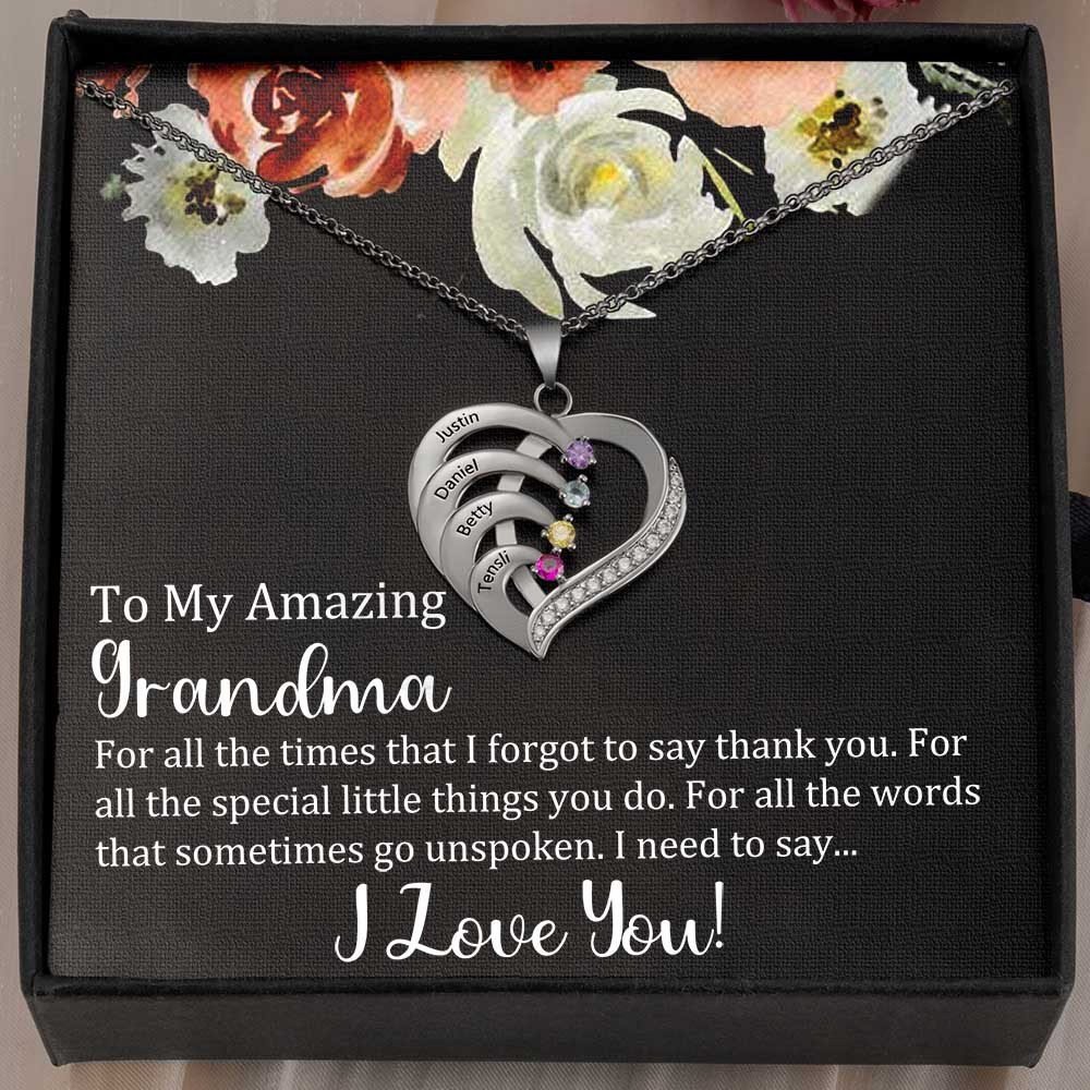 Personalised To My Grandma Necklace Gift Ideas For Grandma Mother's Day Birthday