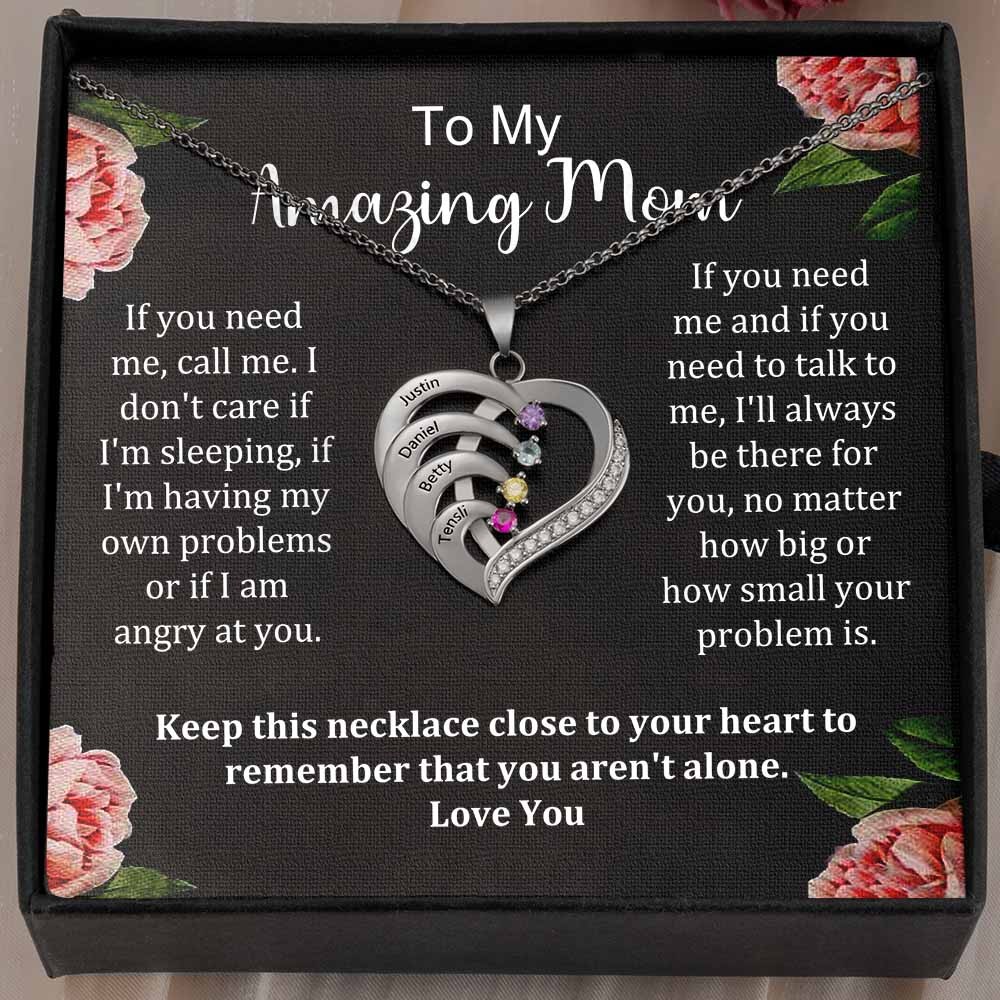 Personalised To My Mum Necklace With Kids Name Gift Ideas For Mother's Day Birthday